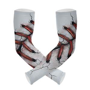 Printed Sublimation Transfer Print <b>Compression</b> <b>Arm</b> <b>Sleeve</b> UPF50+ Breathable Sun Protection Unisex Ice Silk Seamless Cooling Long - Product Image 1