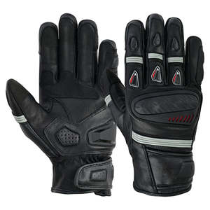 Nouveaux gants de moto en cuir de vachette véritable de haute qualité avec protections de phalanges en carbone - Product Image 1