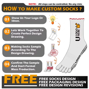 Custom Logo Five Toe Athletic <b>Socks</b> Knitting Breathable Strong <b>Grip</b> Anti-slip Running Sports <b>Socks</b> Ankle Length Adult Children - Product Image 6