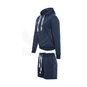 New Arrived Custom Embroidered Logo <b>Women</b> Hooded High Street Durable Cotton Material Breathable Eco-Friendly 2-Piece <b>Shorts</b> Set - Product Image 4
