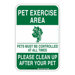 Señalización para Área de Ejercicio de Mascotas Brady - Señal de Tráfico para Parques Interiores y Exteriores - Product Image 2