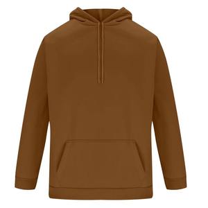 Sweat-shirt à capuche marron pour homme, coupe ample, manches classiques, couleur unie, décontracté, en molleton tricoté, idéal pour l'automne - Product Image 2