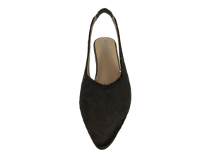 Dlords Ballerines noires en fourrure pour femme, à bout carré, à enfiler, respirantes, avec bride de cheville, décontractées, toutes saisons, semelle extérieure en caoutchouc - Product Image 3