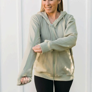 Sweat-shirt à capuche premium pour femme, en molleton de coton, avec empiècements color block, style urbain professionnel, nouveau modèle 2026 - Product Image 2
