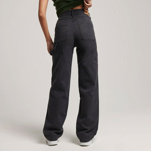 Jeans de Mezclilla Holgados y Transpirables para Mujer, Jeans de Mezclilla de Alta Calidad para Mujer, Tallas Grandes, Servicio OEM con Logotipo Personalizado - Product Image 3