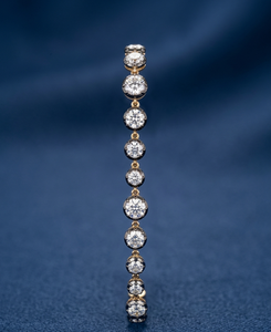 Pulsera de tenis de lujo de plata de ley 925 chapada en oro con moissanita tallada, regalo de joyería para mujer, 15 gramos, certificada por terceros - Product Image 2