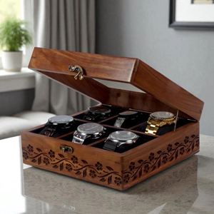 Caja de Relojes de Madera de Lujo con Acabado Piano, Organizador de Relojes de Madera para Tiendas Minoristas por AYAANS - Product Image 3