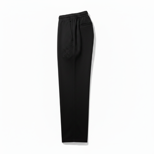PRO ENTERPRISES Men's Black Cotton/Nylon Anti-static High Waist <b>Elastic</b> Waist Embroidered Logo Casual Joggers Acid Wash - Product Image 3