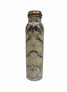 Botella de Agua Ecológica de Cobre Vintage con Tapa de Rosca y Patrón Floral Intrincado para el Regreso a Clases y Bodas - Product Image 3