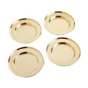 Compact Space Saving Metal Coasters Set For <b>Small</b> Apartments Offices Cafes And Modern Kitchen Decor - Product Image 1
