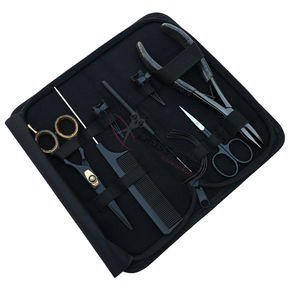 Kit Completo de Herramientas para Extensiones de Cabello Micro Link con Alicates de Crimpado Planos de 7 Pulgadas, Gancho para Cabello, Peine de Cola y Juego de Dedales Separadores - Product Image 1