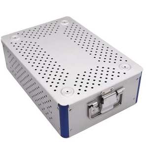 Bandeja de esterilización de aluminio para instrumentos quirúrgicos, estuche de dos capas, bandeja de autoclave médica, kit de instrumentos de acero inoxidable - Product Image 3