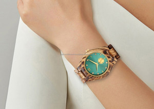 Customized Men's Quartz <b>Watches</b> with Unique Leaf Dial Design Wooden Wristwatch for Dropshipping By FWE - Product Image 6