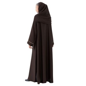 Ramadan Eid Collection Muslim Abaya Farasha <b>Kaftan</b> Butterfly Cut Loose Fit Linen <b>Summer</b> Women's Abaya - Product Image 2