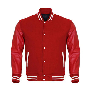 แจ็คเก็ตวาร์ซิตี้แบบกำหนดเองสำหรับทีมกีฬา ปักชื่อและหมายเลข แจ็คเก็ตเลตเตอร์แมนขายส่ง - Product Image 1