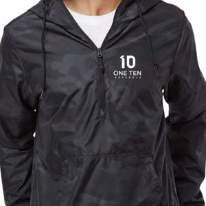 Lightweight Pullover Anorak Windbreaker <b>Jacket</b> Hooded <b>Half</b> <b>Zip</b> Packable Outdoor Casual Athletic Water Resistant Coat for Travel - Product Image 3