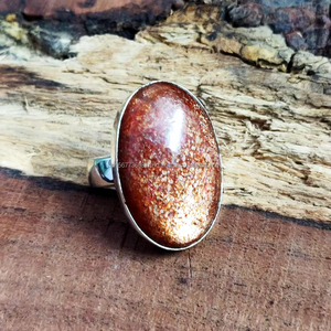 Anillo de declaración de piedra solar azul hecho a mano 925 joyería Vintage de plata esterlina anillo de aniversario de compromiso clásico - Product Image 1