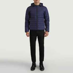 Veste d'hiver matelassée en tissu 100 % polyester, best-seller, avec logo personnalisé, manches longues, capuche amovible, fermeture éclair, pour homme, idéale pour les activités de plein air - Product Image 6