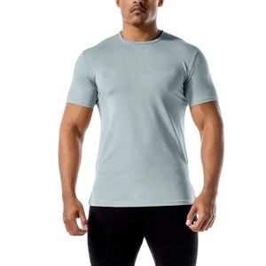 Venta al por mayor superventas logotipo personalizado de alta calidad Slim Fit camisa mejor diseño dobladillo curvo Casual camiseta en blanco - Product Image 2
