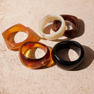 Bracelets ronds en résine faits à la main, bijoux de mode modernes pour femmes, FAIZA CRAFT FC-7188 - Product Image 5