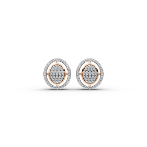 Pendientes de Diamantes Cultivados en Laboratorio, Diseño de Racimo Redondo, Corte Excelente, para Uso Diario de Mujeres - Product Image 6