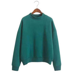 Sudadera Unisex Blanca de Cuello Redondo, 100% Algodón Tejido, Corte Holgado, Estilo Casual, para Otoño, Manga Larga - Product Image 3