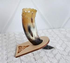 Jarra de cerveza con forma de cuerno, jarra vikinga con forma de cuerno, cuerno nórdico para beber - Product Image 6