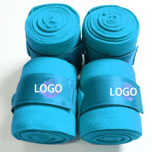 Juego de sudaderas y mantillas de doma ecuestre personalizables por sublimación con logo a color, cómodas y duraderas, para caballos, con botas de cepillado y campanas. - Product Image 6