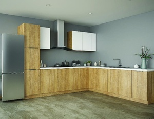 Vietnam Modern <b>Wall</b>-Mounted Kitchen <b>Cabinets</b> Durable Particle Board MDF Plywood Eco-Friendly <b>Metal</b> Handles Apartment Use 5 - Product Image 2