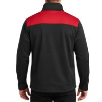 Chaquetas Softshell Casuales de Invierno de Poliéster y Algodón, Color Negro y Rojo con Banda Horizontal en el Pecho, Cierre Completo, Resistentes al Viento y Transpirables