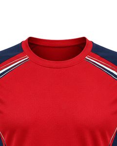T-shirt de sport respirant à séchage rapide pour homme, rouge et bleu marine, idéal pour la course, la gym, l'entraînement et les activités sportives - Product Image 5