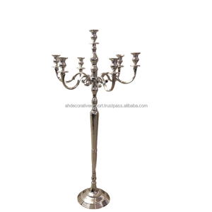 Candélabre de mariage doré chaud et de luxe 5 bougies pour centres de table de mariage Candélabres faits à la main sur pied en métal de haute qualité - Product Image 4