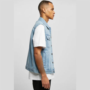 Chaleco Vaquero de Algodón a Cuadros de Alta Calidad con Diseño Personalizado para Hombre, Venta al Por Mayor, Ropa Casual Transpirable, Nuevo Estilo de Invierno - Product Image 5