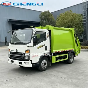 รถบรรทุกอัดขยะ HOWO 4x2 แบบยกท้าย พร้อมระบบไฮดรอลิก PTO สำหรับเก็บขยะเทศบาลและขนส่งขยะ - Product Image 6