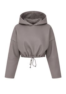 Ensemble coordonné haut de gamme pour femmes en cuir vegan, comprenant un sweat à capuche et un pantalon cargo - Product Image 2