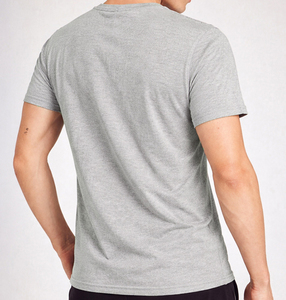 T-shirt en coton uni pour homme, coupe classique, léger, col rond, basique, personnalisable pour impression sur mesure, vente en gros OEM. - Product Image 4