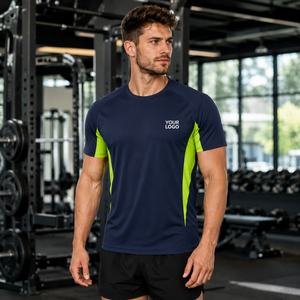 Men's Performance Gym Shirt Short Sleeve Quick Dry Breathable Moisture Wicking Lightweight Stretch Custom <b>Logo</b> - Product Image 5