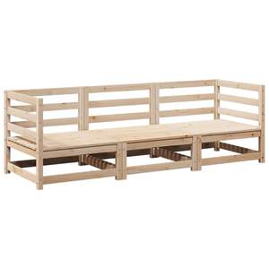 Ensemble de canapés de jardin modulaires moyens en bois de pin massif naturel, mobilier d'extérieur polyvalent - Product Image 2
