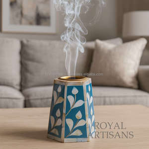ROYAL ARTISANS 2-in-1 Resin <b>Bakhoor</b> Burner Eco-Friendly Arabic <b>Oud</b> Incense Holder with Charcoal for Home Fragrance - Product Image 3