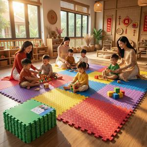 Tapete de Seguridad de Espuma EVA de 60x60cm x 10mm – Tapete de Juego Suave Encastrable para Jardín de Niños y Área de Juegos Infantiles - Product Image 1