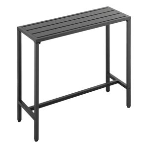 Outdoor Rectangular Counter Height Dining <b>Table</b> 39.4 X 15 Sturdy Metal Frame with Waterproof Top for Home <b>Bar</b> - Product Image 1