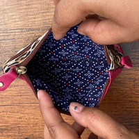 Dompet koin kulit bulu hewan kerajinan tangan asli gaya Barat baru dan dompet koin lucu kecil dan kantong koin untuk wanita