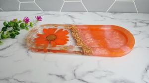 ถาดเรซิ่นลายแอลกอฮอล์อิงค์ ดีไซน์นามธรรม ถาดเรซิ่นสำหรับตกแต่งภายในอย่างสร้างสรรค์ ถาดเสิร์ฟขายส่ง งานศิลปะทำมือ - Product Image 4