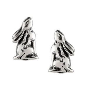 <b>Hand</b> finished <b>cast</b> aluminium rabbit sculpture adorable bunny metallic animal statue decorative accent for interiors - Product Image 6