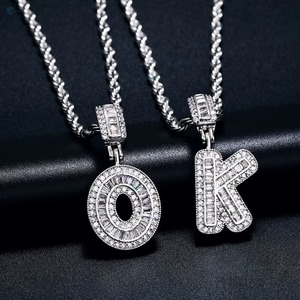 Custom Moissanite Letter <b>Pendant</b> 925 <b>Silver</b> Rhodium Plated Hip Hop Style Iced Out Everyday Wear Jewelry Custom <b>Initial</b> <b>Pendant</b> - Product Image 1