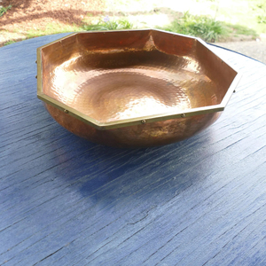 Tazón de cobre de alta calidad y diseño moderno para servir comida, vajilla, decoración de mesa, regalo de Navidad, procedente de la India, a bajo precio. - Product Image 6