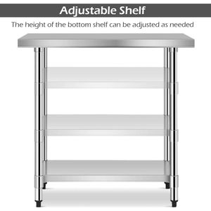 24 X 36 Inch Stainless Steel Commercial <b>Kitchen</b> Food <b>Prep</b> <b>Table</b> Durable Steel Fabrication for Commercial Use - Product Image 5