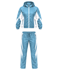 Conjunto deportivo personalizado para hombre, con chaqueta con capucha y cremallera y pantalones deportivos para entrenamiento en el gimnasio, jogging y correr. - Product Image 1