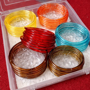 Traditional Yellow Glass <b>Bangles</b> Set for Women Handmade Ethnic Chudi Set for Weddings, Festivals, and <b>Indian</b> Resin Crafts - Product Image 5