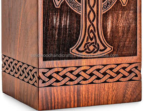 Urna de Madera Hecha a Mano para Cenizas de Adultos, Urnas Funerarias, Urnas de Entierro - Product Image 6
